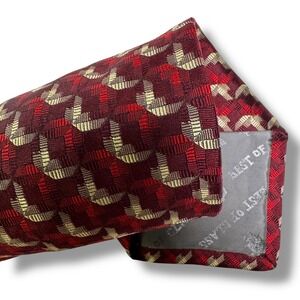 Robert Talbott x Britches of Georgetowne Burgundy Silk Tie 3.5" USA‎ Made
